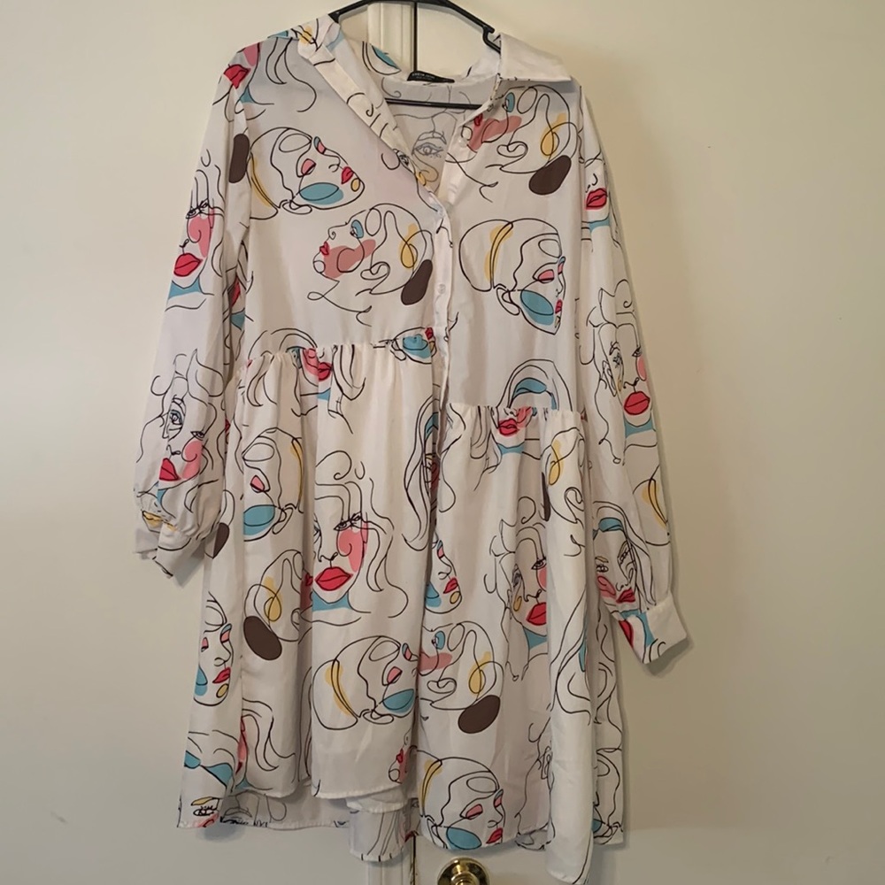 Shein Curve Multicolor Art Dress